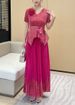 2025 Spring New Fashion Casual Suit For Women With Gold Stamping Flower Bud V-neck Top And High-waisted Long Skirt_ecoleips.com