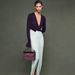 Fashionable Autumn Winter Women's Long Dress Deep V Neck Long Sleeve Slit Design Temperament Women's Clothing_ecoleips.com
