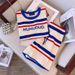 Fashion Casual Sports For Women 2024 Summer New Loose Striped Letter Short Sleeve T-Shirt And Shorts Two-Piece Set_ecoleips.com