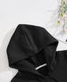 Women's Casual Zip-Up Hooded Sweatshirt With Patchwork Pockets - Loose Fit Long Sleeve Pullover For Daily Wear (Black, S-XXL)_ecoleips.com