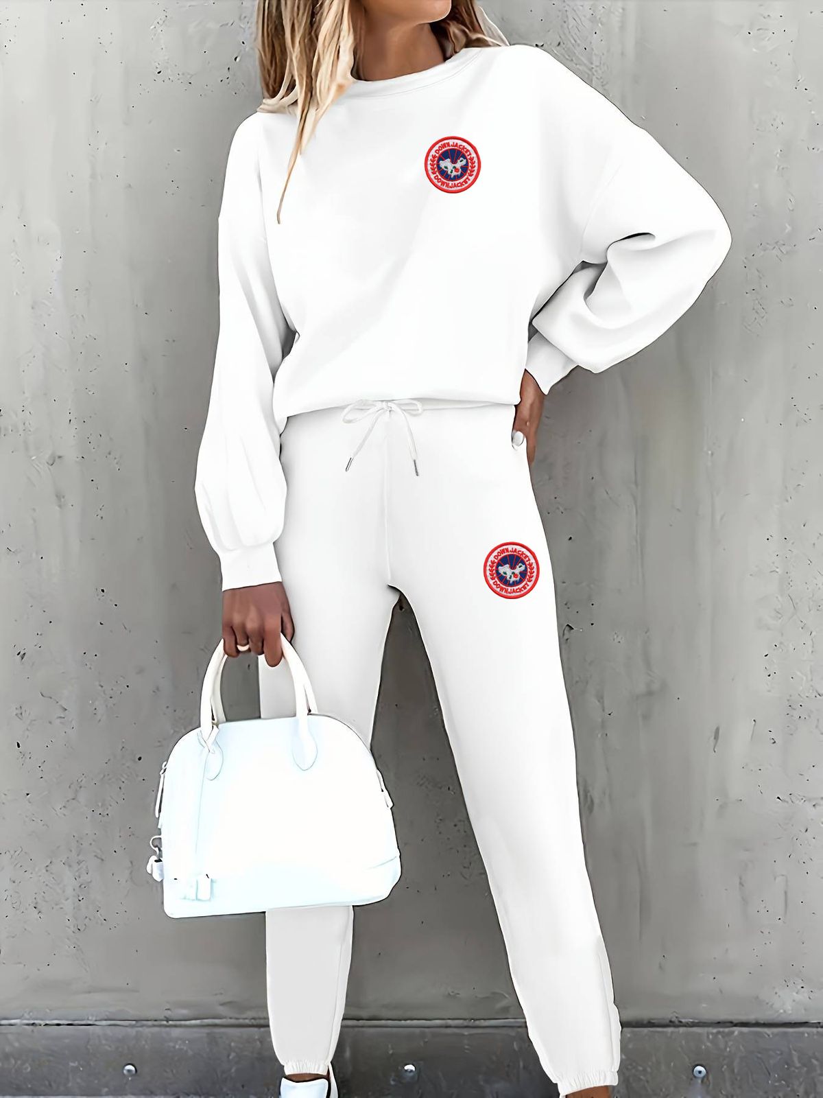 Solid Color Hoodie Set With Threaded Bottom For Men's And Women's Casual Sportswear, Sweatpants And Sweatpants Set_ecoleips.com
