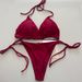 Sexy Split-Back Bikini Swimsuit For Women With Adjustable Straps And Multiple Color Options_ecoleips.com