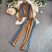 Women's Style Spring Autumn Denim Stitching Stand Collar Sweater Sports Casual Two Piece Fashionable Suit_ecoleips.com