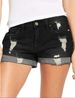 Women's Clothing Elastic Ripped Denim Shorts For Women_ecoleips.com