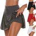 Women's Layered Shorts – Trendy High-Waisted Biker Shorts With Fake Two-Piece Design | 13 Colors (S-5xl)_ecoleips.com