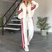 Women's Sporty Contrast Color Jacket & High-Waisted Straight Leg Pants Set – Navy/Green/Grey/White (S-Xxl, Fall Casual Outfit)_ecoleips.com