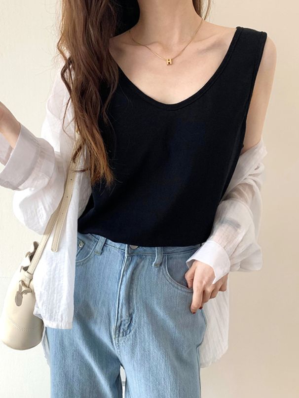 2026 Women Summer Slim Tanks Camis Vest Fashion Casual Sleeveless Ladies Street Tanks Tops Tees Hotsweet_ecoleips.com