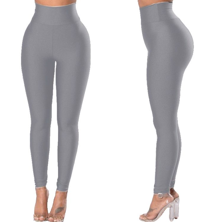 High Waist High Elasticity Yoga Running Leggings For Women Leisure Sports Polyester_ecoleips.com