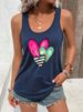 Women’s Vest Funny Heart Racerback Tanks Three Color Hearts Graphic Tank Top Fashion Summer Racerback Outfit Vacation Sexy Tops_ecoleips.com