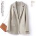 Women's Short Blazer Korean Style Loose Fit for Petite Trendy Autumn New Spring Outerwear_ecoleips.com