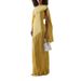 Elegant Tassel-Trim Long Dress – Solid Color Shawl Design Slim Fit Maxi Skirt For Women (S-XL, Yellow)_ecoleips.com