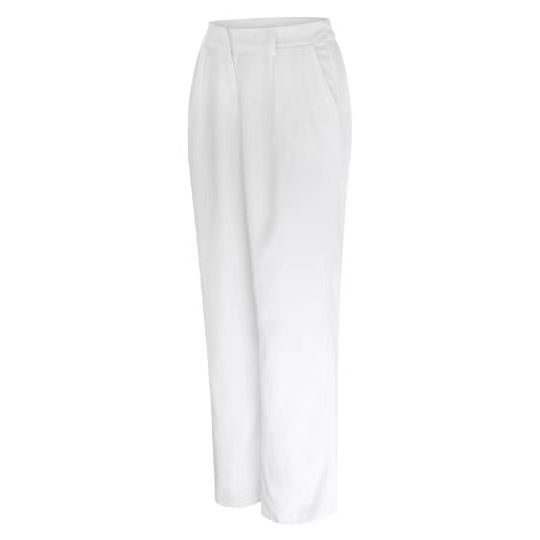 Elegant High-Waisted Wide-Leg Pants With Belt & Back Pockets – Tummy Control, Office To Weekend, Stretchy & Flowy_ecoleips.com