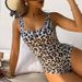 Women's One-Piece E Swimsuit Slimming Spor Thermal Bathing Suit Fixed Chest Pad No Sve Casual Swimwear_ecoleips.com