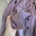 Women's Corduroy Shirt Jacket - Oversized Long Sleeve Button-Down Shirt With Lapel Collar, Mid-Length Fall Winter Casual Blouse In Classic Purple_ecoleips.com
