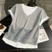 Women's Clothing Fashionable And Stylish Splicing Short Sleeved Suit For Women Loose And Slim, Two Piece T Shirt, Casual Shorts, Two Piece Suit_ecoleips.com