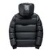 Women's Clothing Men's Winter Graphene Black Gold Hooded Puffer Jacket - Warm Windproof Coat With Polyester Fill, Loose Fit, Zipper Closure_ecoleips.com