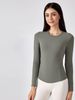 Women's Clothing Yoga Clothing Tops Slim Elastic Slimming Sports Long Sleeves Training Fitness Clothes_ecoleips.com
