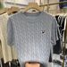 Women's Clothing Round Neck Twisted Thread Embroidery Short Sleeved Wool Sweater Fashion All Match Bottoming Shirt_ecoleips.com