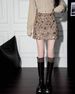 Heavy Embellished Glitter Tweed Mini Skirt - High Waist A-Line Short Skirt, Slimming & Sexy Pencil Skirt (Black, Silver, Gold)_ecoleips.com