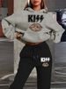 Women's Autumn And Winter Casual Fashion KISS Leopard Print Lip Print Thick Velvet Warm Hooded Sweatshirt+sports Pants Set-718_ecoleips.com