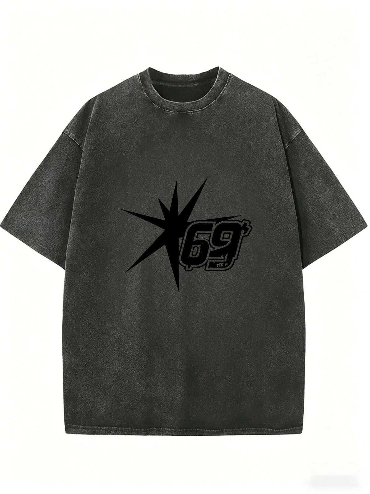 Classic Washed Oversized T-Shirt, Comfortable Crew Neck Short Sleeve Top For Everyday Fashion And Leisure_ecoleips.com