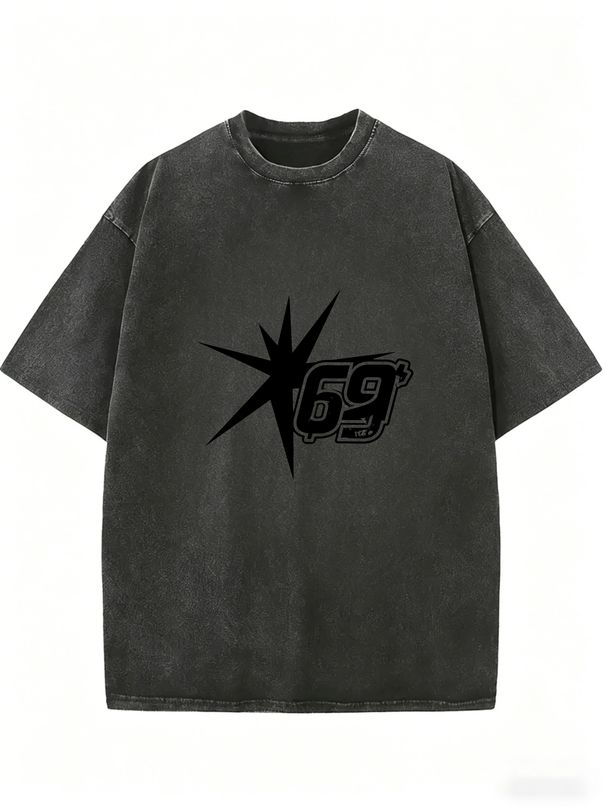 Classic Washed Oversized T-Shirt, Comfortable Crew Neck Short Sleeve Top For Everyday Fashion And Leisure_ecoleips.com