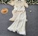 Women's French Style Sequined Mesh Pleated Two Piece Set With Fitted Waist Elegant Sophisticated Look For Spring Autumn_ecoleips.com