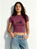 Women's Short-sleeved Top With Letter And Star Pattern, Y2K Style Slim Fit, Round Neck And Short Sleeves, Suitable For Casual Summer Wear._ecoleips.com