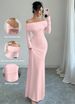 Women's Clothing One Shoulder Pleated Tight Fitting Fashionable And Elegant Hip Wrapped Long Evening Dress_ecoleips.com