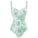 Women's Conservative One Piece Swimsuit Slimming Retro Print Underwire Hard Pouch Chiffon Long Dress_ecoleips.com