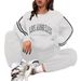 Women's Casual Sports Suit Set Chic Sweatshirt And Loose Fit Pants Two Piece Set Autumn/Winter New Style Print_ecoleips.com