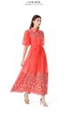 Women's Clothing Elegant Style Tie Waist Short Sleeve Women's Clothing Dress For Formal & Casual For Women_ecoleips.com
