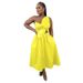 Women's Clothing Sexy Solid Color One Shoulder Petal Hollow Dress_ecoleips.com