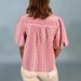European And American Cross-border Women's Fashion Embroidered Printed V-neck Short-sleeve Top Shirt_ecoleips.com
