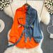 2027 Spring Autumn Fashion European-USA Style Women Polyester Lapel Waist-Cinched Color-Blocked Splicing Mid-Length Long Sleeve Casual Denim Shirt_ecoleips.com