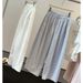Korean Style Wide Leg Pants for Women Elastic High Waist Loose Fit Slimming Eight Point Casual Summer Style Petite_ecoleips.com