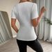 European And American Cross-border 2026 Summer New Solid Color Rhinestone Patch Slim-fit Short-sleeve Women's_ecoleips.com