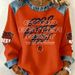 Women's Casual Loose Fit round Neck T-Shirt Long Sleeve Waffle Knit Top with 3D Digital Print for Streetwear And Travel_ecoleips.com