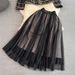 Women's Clothing Tweed Two-Piece Set - Single-Breasted Jacket & High-Waisted A-Line Skirt (Black, S-XXL)_ecoleips.com