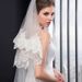 Women's Clothing Trailing Wedding Dress Bridal Veil White Lace Sequins Lace Metal Hair Comb Two Layers Of Bridal Veil_ecoleips.com