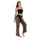 Women's Clothing Fashion Hollow Sexy Casual Temperament Beach Pants Hand Hook Loose Knitted Wide Leg Pants Trousers_ecoleips.com