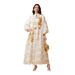 Women's Clothing Sequins Burnt Flower Evening Puff Sleeve Dress_ecoleips.com
