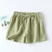 2026 Japanese New Style Ladies Summer Shorts 100% Cotton Crepe Thin Loose Home Pants Plus Size Beach Pants Bottoms Cute Shorts_ecoleips.com