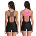 Aria Basics Hot-Selling European And American Sexy For Women Conservative Patchwork Sports Boxer One-Piece Swimsuit_ecoleips.com