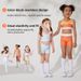 Color Blocked Print High Elastic Children's Training Clothes Tight Fitting For Running Dancing Outdoor Sports Yoga Fitness Fresh Youthful_ecoleips.com