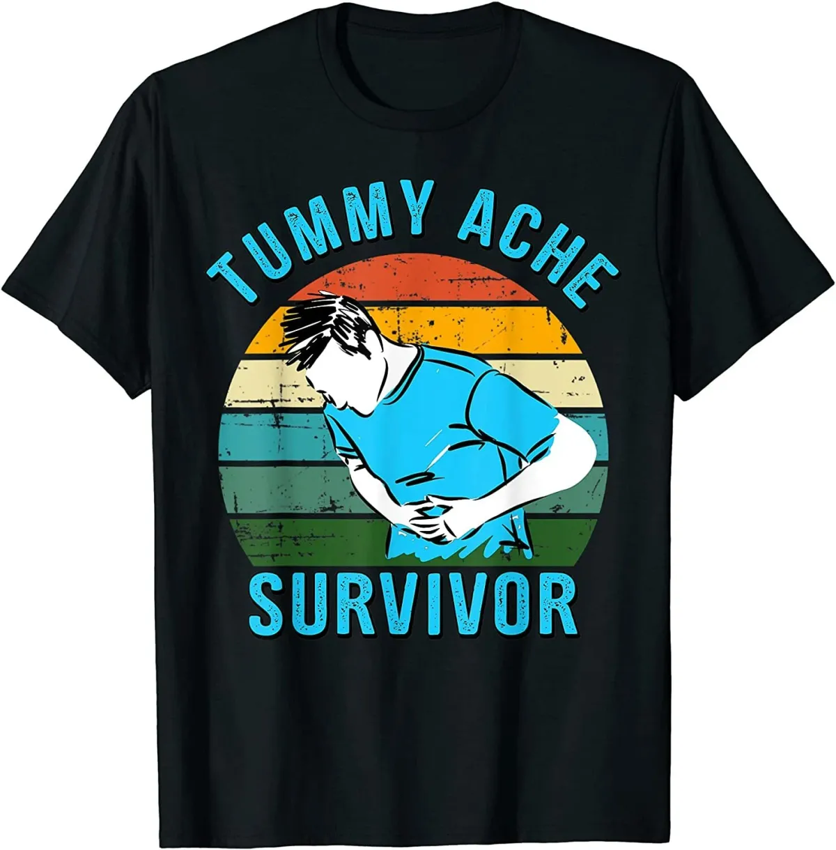 Women's T-Shirts NEW LIMITED Vintage Retro Tummy Ache Survivor Recovery T-Shirt - MADE IN USA_ecoleips.com