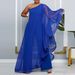 K European And American Sexy Single Shoulder Sleeveless Patchwork Elastic Jumpsuit_ecoleips.com