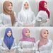 Muslim Accessories "Elegant Rhinestone-Trimmed Chiffon Square Scarf – Versatile Headwrap & Shawl For Women, Lightweight & Stylish"_ecoleips.com