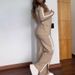 Women's Clothing Casual Lapel Suit Wide Leg Pants Two Piece Set_ecoleips.com