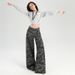 European And American Cargo Pants 24 Autumn Winter New Camouflage Item Versatile High Waist Wide Leg Straight Casual_ecoleips.com